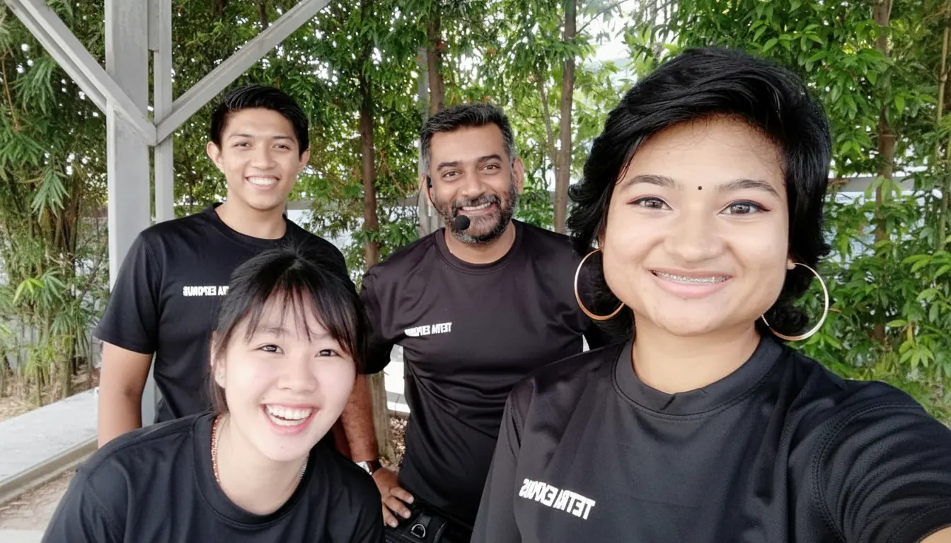 Casual selfie of the Tetra Exponus team between sessions
